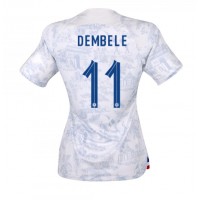 Frankrike Ousmane Dembele #11 Bortedrakt Dame VM 2022 Kortermet